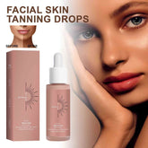 Bottle of revolutionary tanning face serum drops for flawless sun-kissed glow