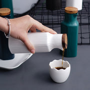 Ceramic Household Oil Bottle Oiler Soy Sauce Bottle