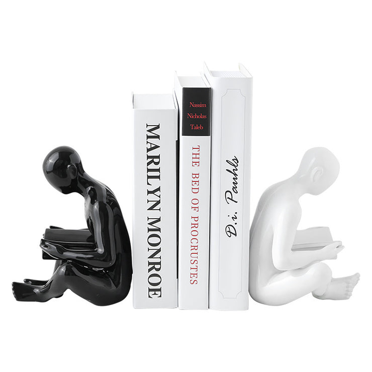 Nordic Creative Ceramics Character Bookend Crafts Ornament Home Decor