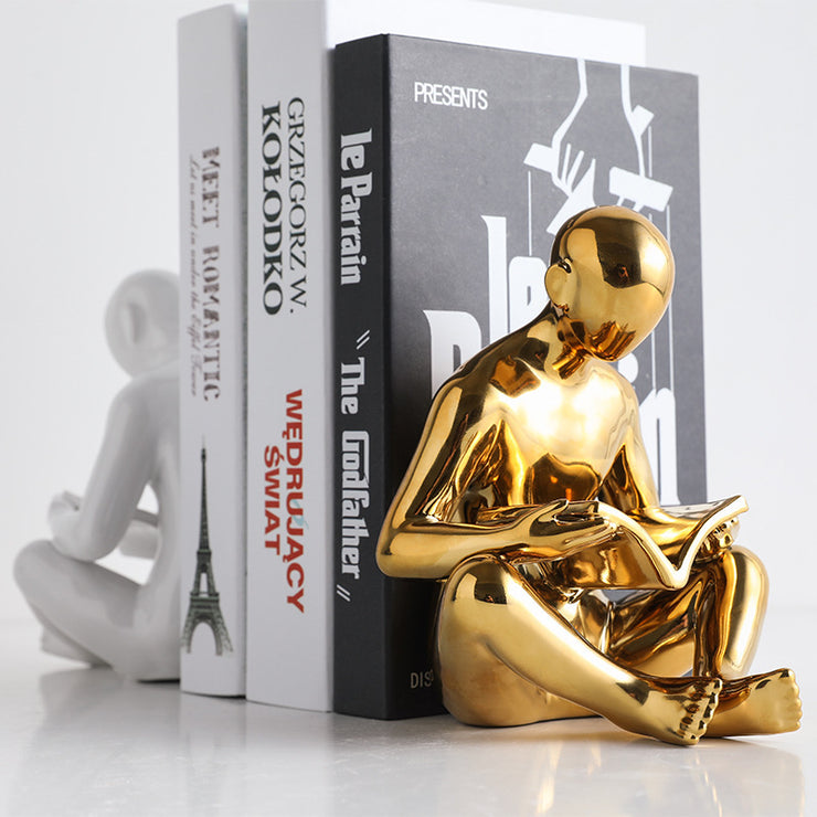 Nordic Creative Ceramics Character Bookend Crafts Ornament Home Decor