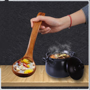 BalleenShiny Wooden Soup Spoon Curved Handle Kitchen Accessory Eco-friendly