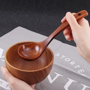 BalleenShiny Wooden Soup Spoon Curved Handle Kitchen Accessory Eco-friendly