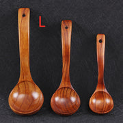 BalleenShiny Wooden Soup Spoon Curved Handle Kitchen Accessory Eco-friendly