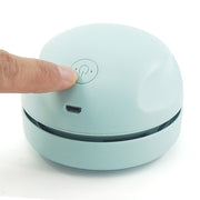 Desktop Vacuum Cleaner with Brush Nozzle Mini USB Rechargeable Dust Crumbs Suction Cleaner