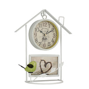 Cross-Border Retro Wrought Iron Birdcage Wall Clock Decoration Clock