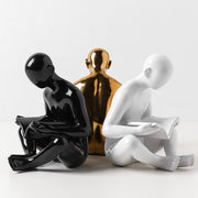 Nordic Creative Ceramics Character Bookend Crafts Ornament Home Decor