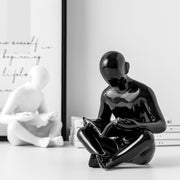 Nordic Creative Ceramics Character Bookend Crafts Ornament Home Decor