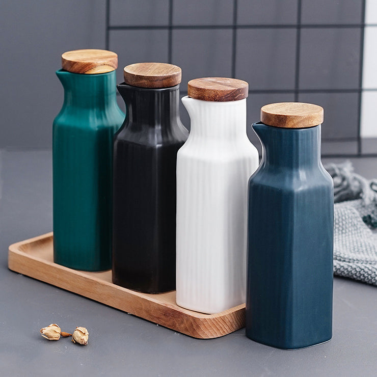 Ceramic Household Oil Bottle Oiler Soy Sauce Bottle
