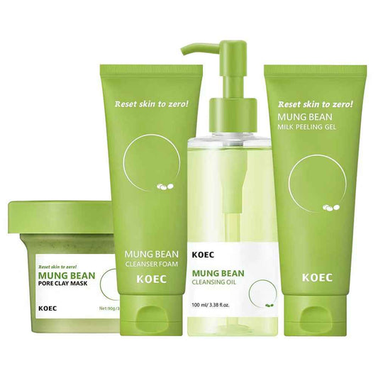 4-Piece Green Bean Cleansing Skincare Set