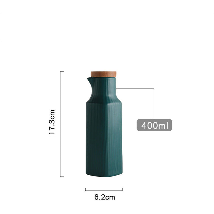 Ceramic Household Oil Bottle Oiler Soy Sauce Bottle