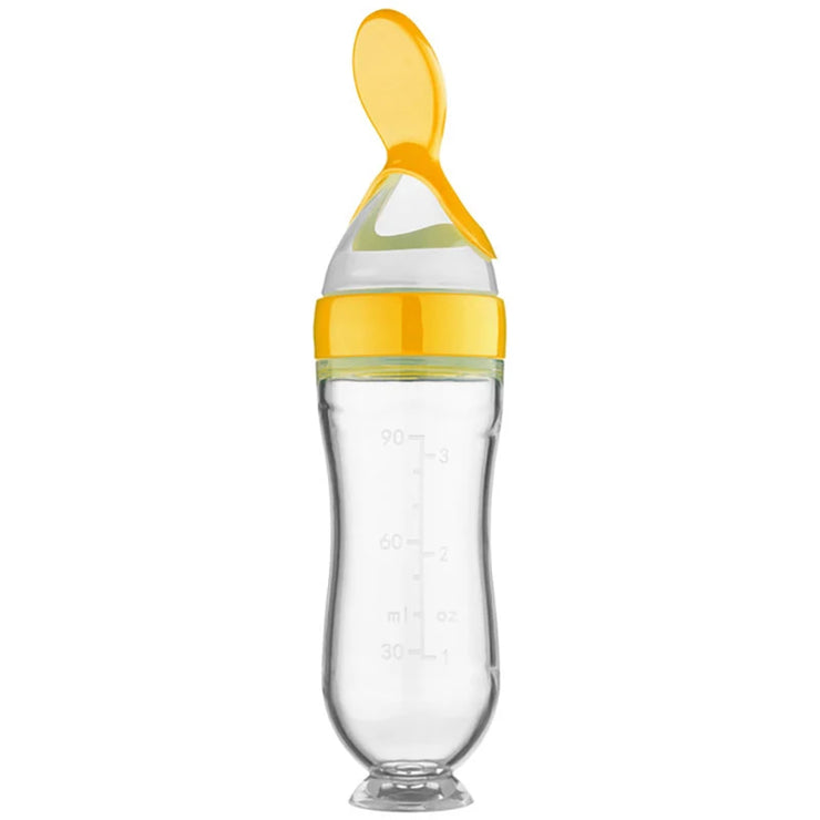 Squeezing Feeding Bottle Silicone Newborn Baby Training Rice Cereal