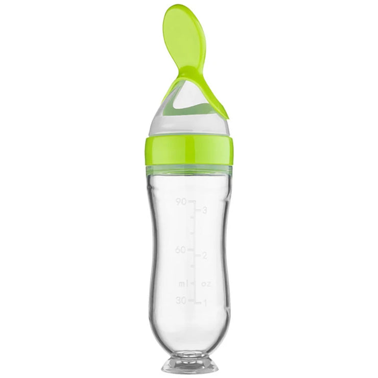 Squeezing Feeding Bottle Silicone Newborn Baby Training Rice Cereal