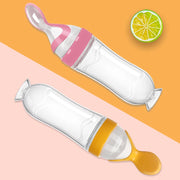 Squeezing Feeding Bottle Silicone Newborn Baby Training Rice Cereal