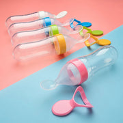 Squeezing Feeding Bottle Silicone Newborn Baby Training Rice Cereal