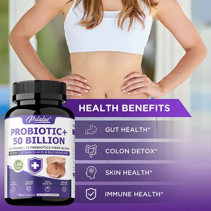 Probiotic 50 Billion CFU Gut Health Bloating Relief & Immunity for Men & Women