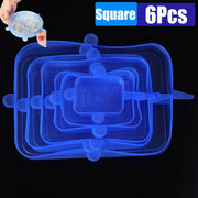 PCS Food Silicone Cover Stretch Lids Reusable Airtight Food Cap