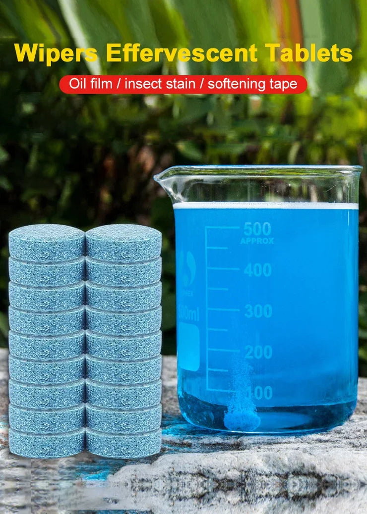 Car Windshield Washer Fluid Concentrated Tablets Solid Effervescent Wiper