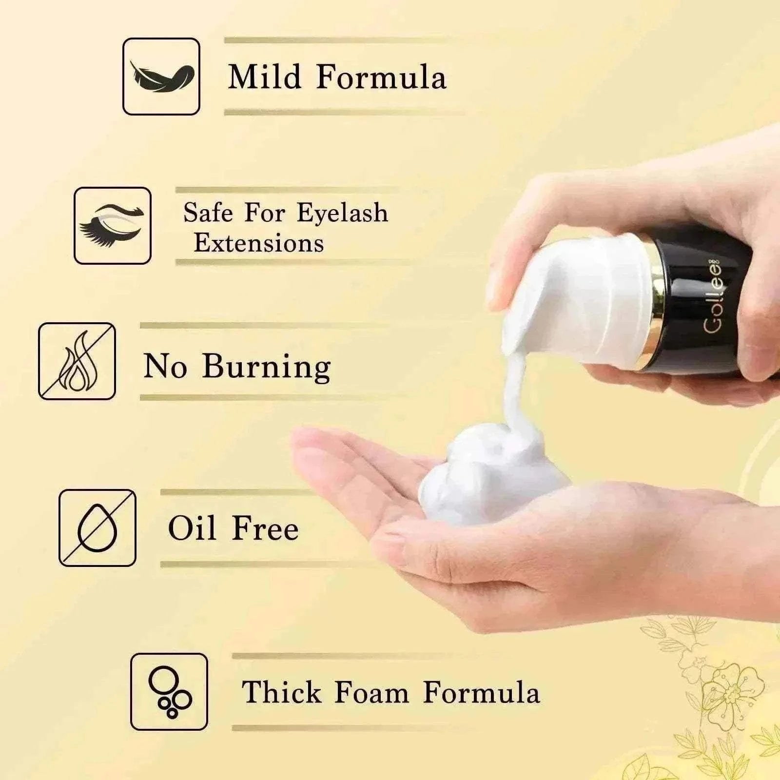 Gollee Eyelash Extension Cleanser 100ml Foam