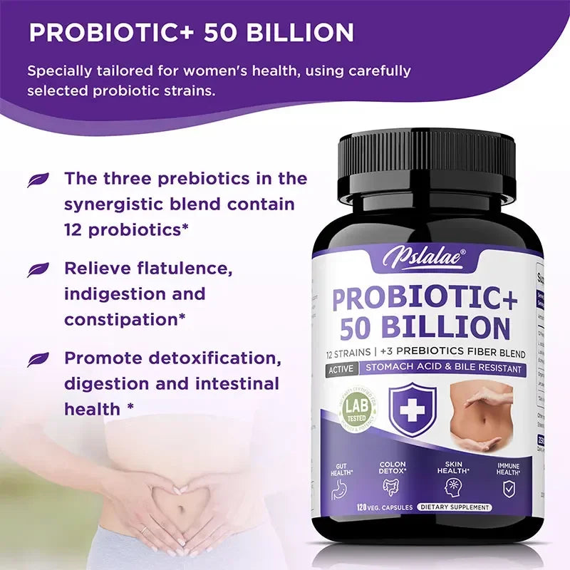 Probiotic 50 Billion CFU Gut Health Bloating Relief & Immunity for Men & Women
