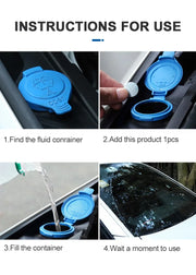 Car Windshield Washer Fluid Concentrated Tablets Solid Effervescent Wiper