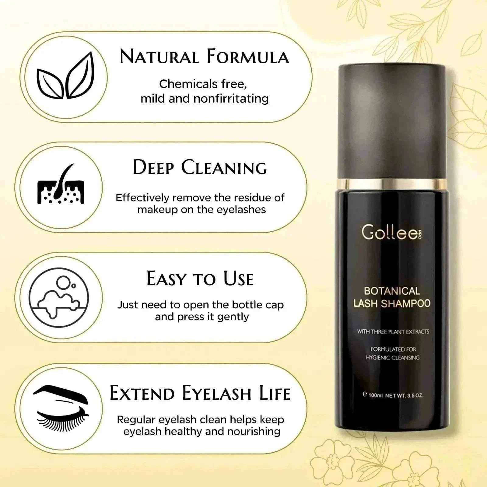 Gollee Eyelash Extension Cleanser 100ml Foam