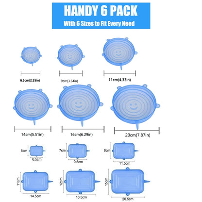 PHOLEX 6/12/36PCS Silicone Stretch Lids – Reusable Food Covers