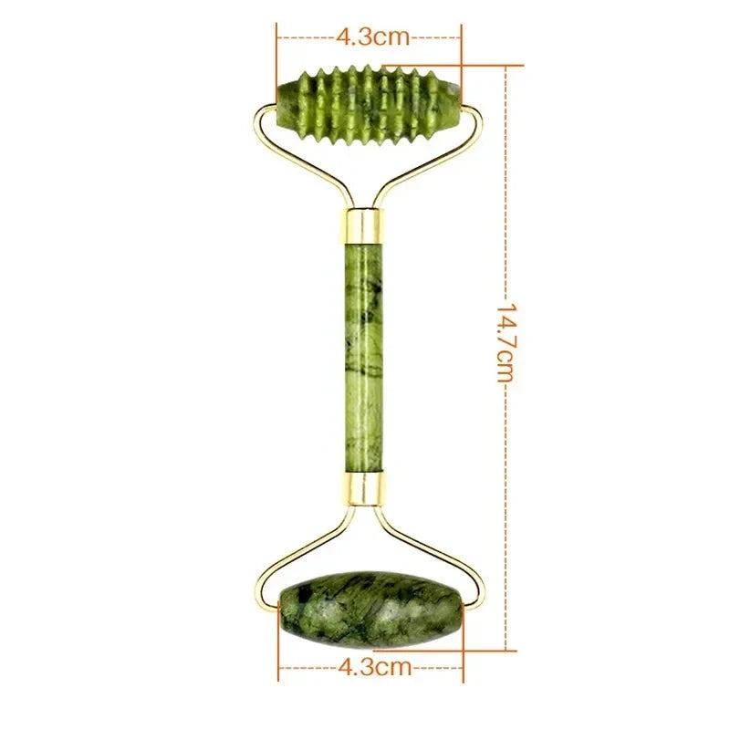Gua Sha Massage Tool Set Natural Stone Face Jade Roller for SPA & Body