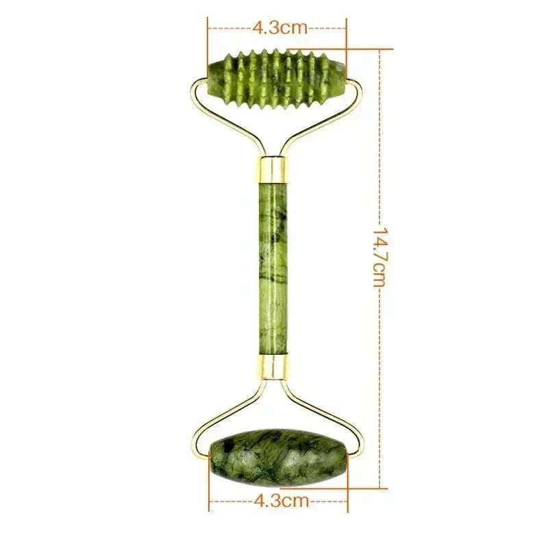 Gua Sha Massage Tool Set Natural Stone Face Jade Roller for SPA & Body