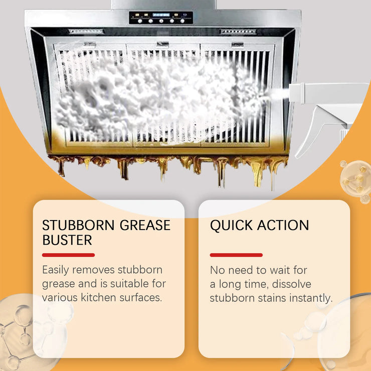 Kitchen Oil Stain Degreaser Pot Pan Stain Remover Grills Ovens Grease Cleaner