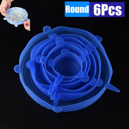 PHOLEX 6/12/36PCS Silicone Stretch Lids – Reusable Food Covers