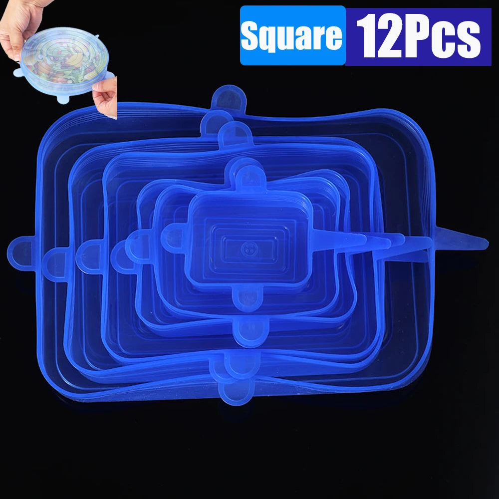 PHOLEX 6/12/36PCS Silicone Stretch Lids – Reusable Food Covers