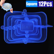 PCS Food Silicone Cover Stretch Lids Reusable Airtight Food Cap