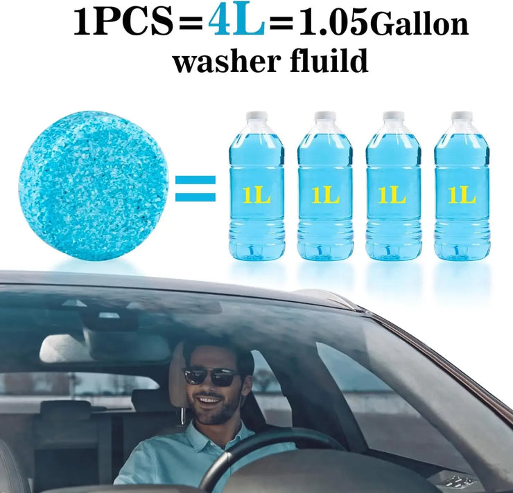 Car Windshield Washer Fluid Concentrated Tablets Solid Effervescent Wiper