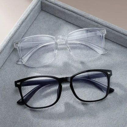 Pholex Vintage Eyeglasses – 2 Pack (Black & Clear)