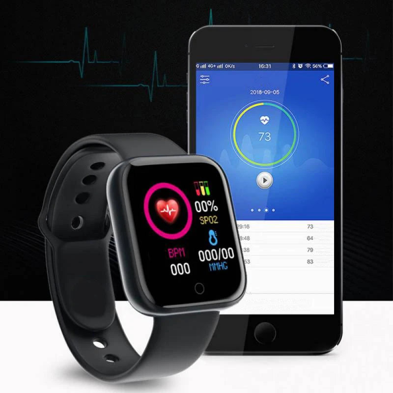 Bluetooth Smart Fitness Watch with Heart Rate Monitor Sleep Tracking & Activity Tracker for Men and Women