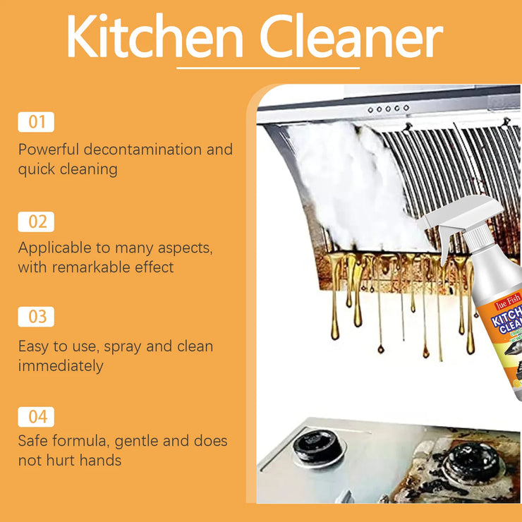 Kitchen Oil Stain Degreaser Pot Pan Stain Remover Grills Ovens Grease Cleaner