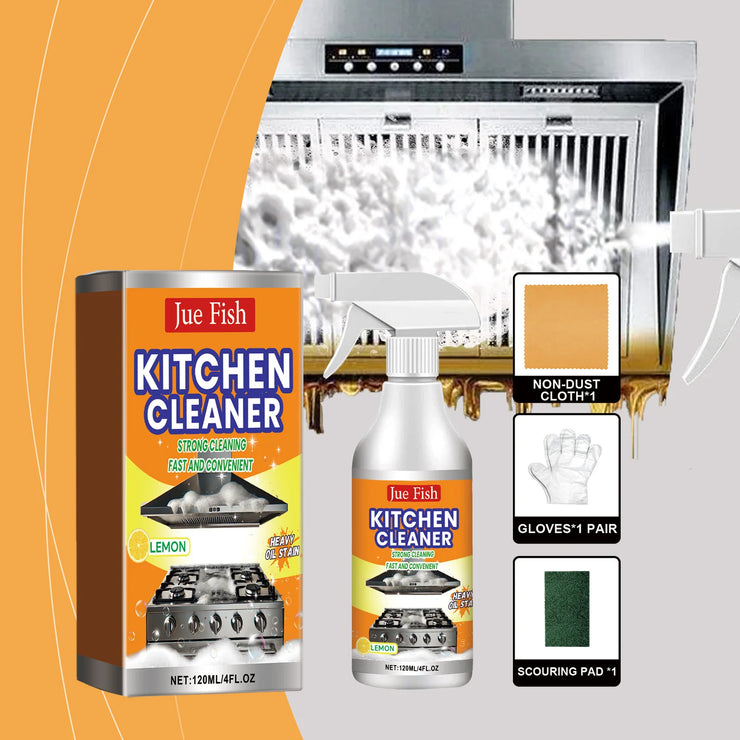 Kitchen Oil Stain Degreaser Pot Pan Stain Remover Grills Ovens Grease Cleaner