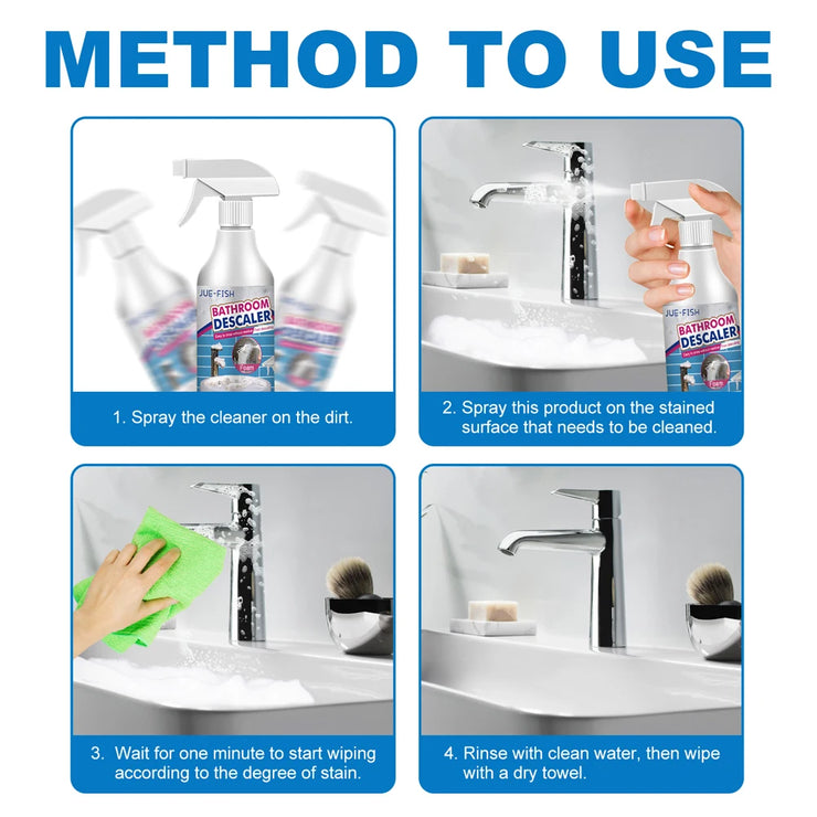 Pholex 2-in-1 Bathroom Stubborn Stains Cleaner Spray – Powerful Stain Remover for Bathtub & Toilet
