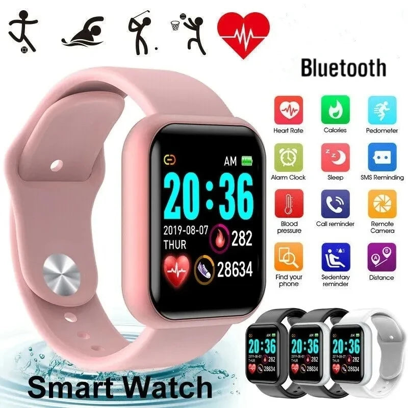 Bluetooth Smart Fitness Watch with Heart Rate Monitor Sleep Tracking & Activity Tracker for Men and Women