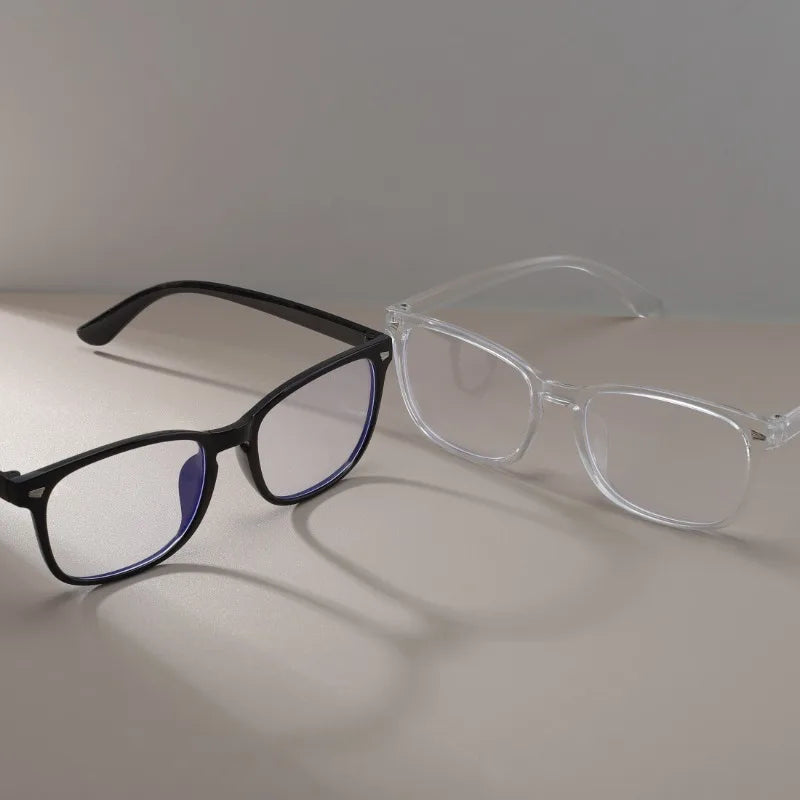 Pholex Vintage Eyeglasses – 2 Pack (Black & Clear)