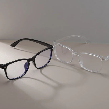 Pholex Vintage Eyeglasses – 2 Pack (Black & Clear)