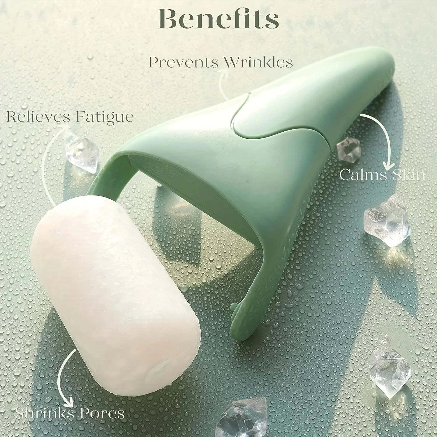 Large Ice Roller Facial Massager Cooling Beauty Tool for Face Eye & At-Home Spa Skincare