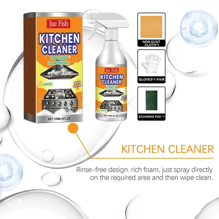 Kitchen Oil Stain Degreaser Pot Pan Stain Remover Grills Ovens Grease Cleaner