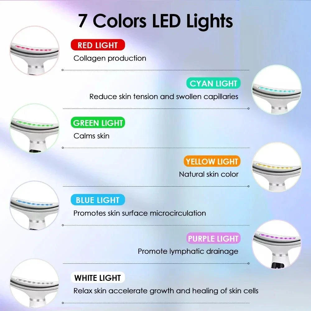 7 Color LED Face and Neck Lifting Device for Radiant Skin