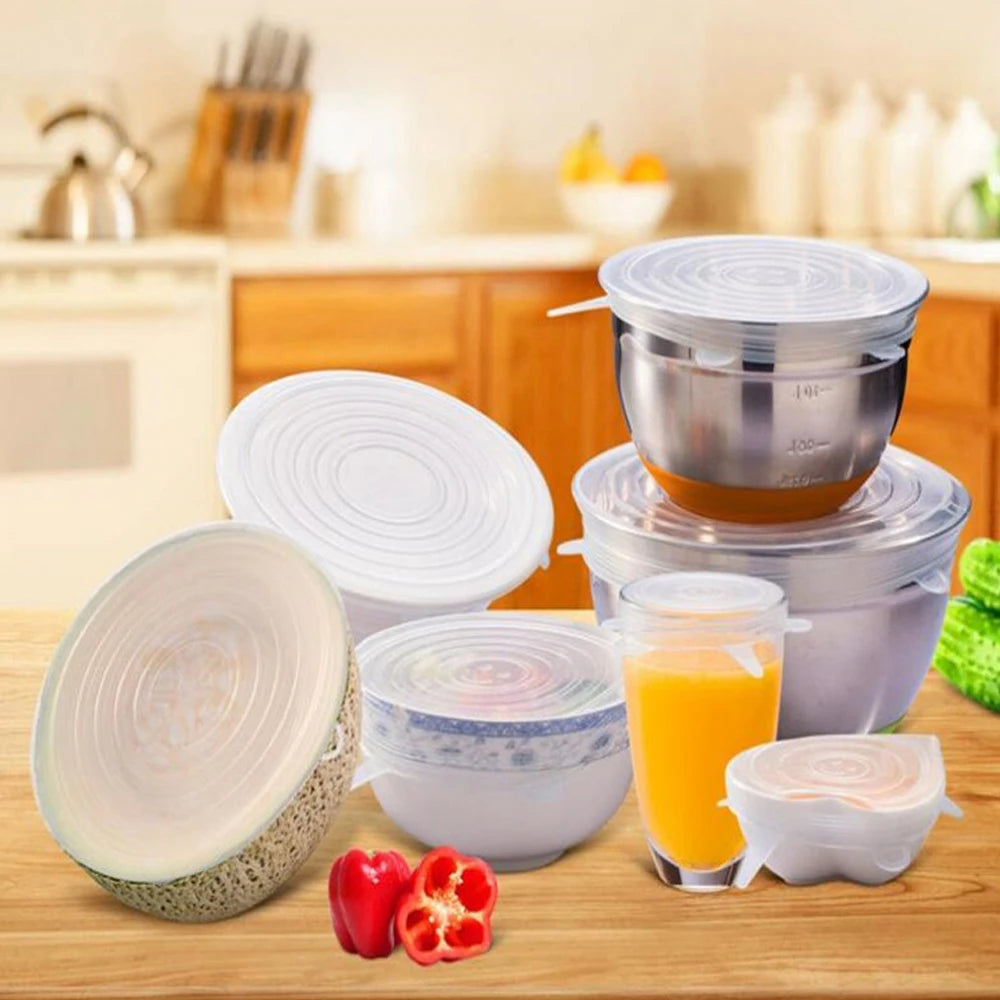 PHOLEX 6/12/36PCS Silicone Stretch Lids – Reusable Food Covers