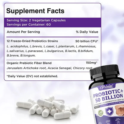 Probiotic 50 Billion CFU Gut Health Bloating Relief & Immunity for Men & Women