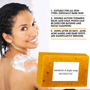 Turmeric Kojic Acid Glow Soap Dark Spot Acne Removal Even Skin Tone