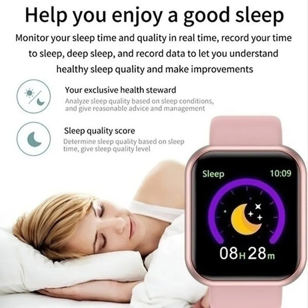 Bluetooth Smart Fitness Watch with Heart Rate Monitor Sleep Tracking & Activity Tracker for Men and Women