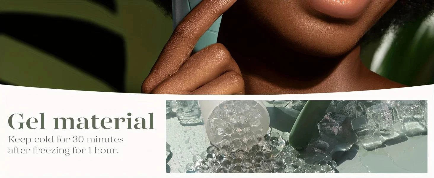 Large Ice Roller Facial Massager Cooling Beauty Tool for Face Eye & At-Home Spa Skincare