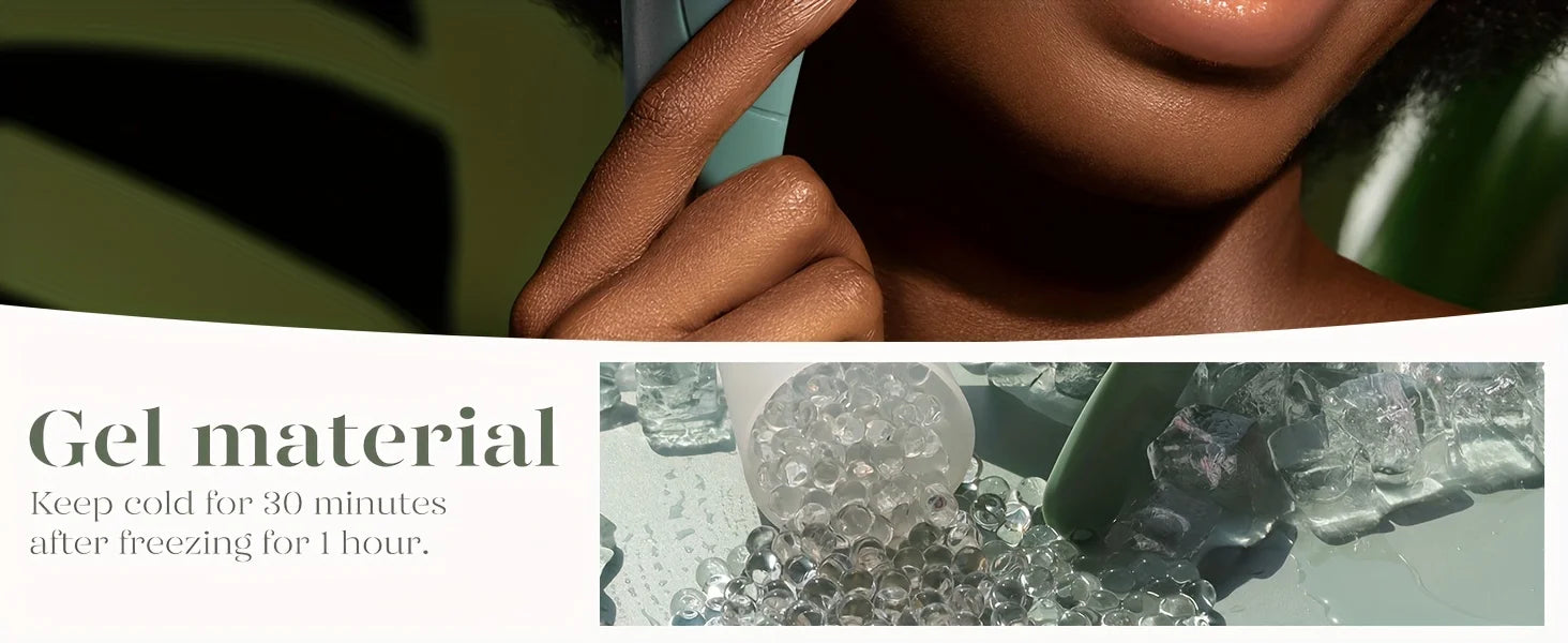 Large Ice Roller Facial Massager Cooling Beauty Tool for Face Eye & At-Home Spa Skincare